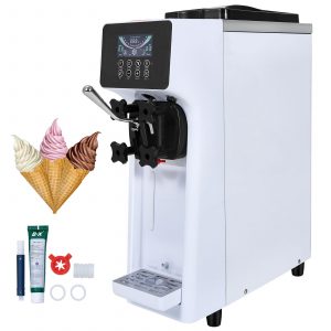 Machine à Glace Professionnelle 10 L/h 900 W | 1 Saveur, Trémie 4 L, Panneau LCD, Pré-refroidissement et Nettoyage Automatique