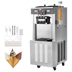 Machine à Glace Italienne Commerciale 34-44 L/h 1850 W 3 Saveurs | Trémie 2x9 L | Panneau LED | Utilisation à Un Seul Cylindre Disponible | Réfrigération de Nuit